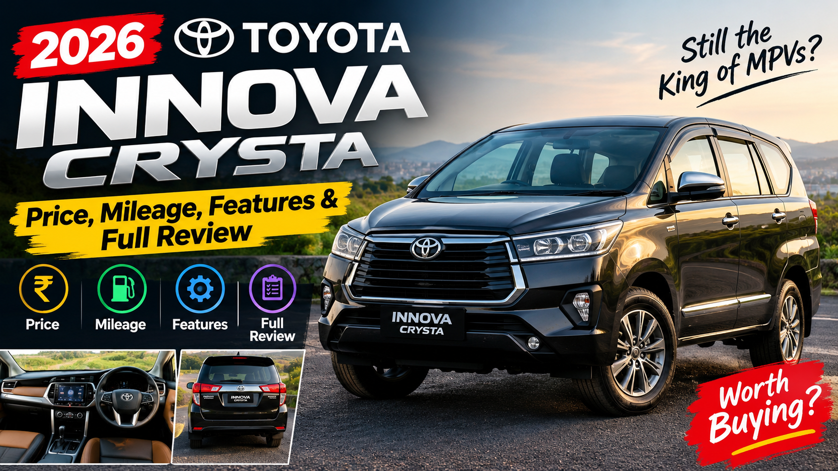 2026 Toyota Innova Crysta Price, Mileage, Features & Full Review
